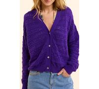 ICode Fancy Openwork Purple Cardigan Ink Talla: L | Chaquetas Outlet | Mujer | Púrpura