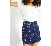 ICode Navy Blue Floral Preppy Print Skirt Talla: 42 | Mini Faldas Outlet | Mujer | Azul