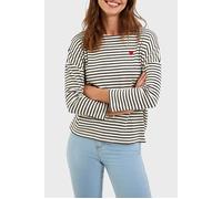ICode Sailor T-shirt With Stripes And Embroidered Heart Talla: XS | Outlet | Mujer | Blanco