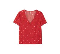 ICode Winter Crimson Heart-kiss Print Top Talla: L | Outlet | Mujer | Rojo