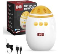 ICODI Baby Rocker Harmony - Mecedora Automática para Hamaca Bebé con Bluetooth, Balancín Bebé Universal para Cochecito y Cuna con Sonidos Relajantes, Recargable USB-C 1200mAh, Balanceo Ajustable