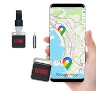 ICODI Localizador GPS para Coche sin Tarjeta SIM sin Límite de Distancia sin Suscripción, 1 Año de Batería, Android e iOS, Google MAPS Integrado Rastreador Bluetooth Moto,Niños,Ancianos y Objetos