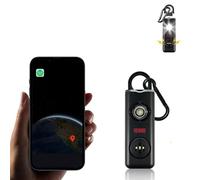 ICODI Localizador GPS Rastreador 4 en 1 con Alarma Defensa Personal 130 dB,sin Tarjeta SIM ni Suscripción, sin Límite Distancia,Luz Intermitente Emergencia y Linterna Led, Compatible Solo con iOS