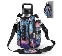 icolor Bolsa magnética para Gimnasio,Botella de Agua Deportiva magnética,Bolsa Cruzada con Compartimentos para teléfono móvil para,Soporte magnético para Botellas con Correa para el (Mandala)