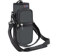 icolor Bolsa para botellas de agua, soporte para botellas de agua con correa de hombro ajustable, soporte para botellas con bolsillos para teléfono, bolsa para botellas, soporte para hombres y mujeres