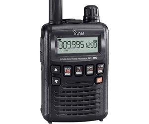 Icom IC-R6 Escáner Portátil de 100-1309.995 MHz, Negro, Resistente al Agua, Tuner Numérico, para Profesionales y Aficionados a las Comunicaciones y Servicios de Emergencia