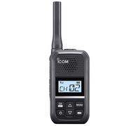 ICOM - Transceptor miniatura analógico PMR446 - 16 canales - Resistente al agua IP54 - 21 horas de autonomía - Negro