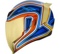 Icon Airflite El Centro Casco, azul-naranja, tamaño XS para Hombres
