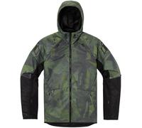 Icon Airform Battlescar, chaqueta textil M male Verde Oscuro/Negro