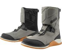Icon Alcan WP Botas de moto impermeables, negro-gris, tamaño 43 44 para Hombres
