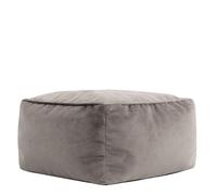 Icon Amara Puff Reposapies, Suaves y Cómodos Tela de Terciopelo, Escabel con Relleno, Puff Salon, Taburete, Reposapies Salon, Mueble Dormitorio, Gris Carbón