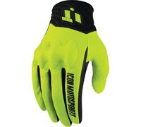 Icon Anthem 2 Guantes de moto, Amarillo neón, Talla 3XL