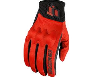 Icon Anthem 3 Guantes de moto, rojo, Talla L