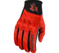 Icon Anthem 3 Guantes de moto, rojo, tamaño L para Hombres