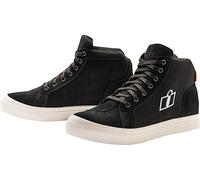 Icon Carga Zapatos de moto, Negro/Blanco, Talla 43