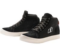 Icon Carga Zapatos de moto, negro-blanco, tamaño 48 49 para Hombres