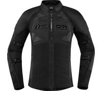 Icon Contra 2 Chaqueta textil de moto damas, negro, tamaño S para Mujer