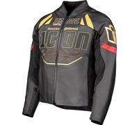 Icon Contra 3 Rizz Rizz Chaqueta de cuero de moto, tamaño 2XL para Hombres