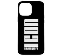 ICON | FUNDA TAPA POLICARBONATO NEGRO SOLIDSQUARE PITCH Carcasa para iPhone 13 Pro Max