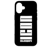 ICON | FUNDA TAPA POLICARBONATO NEGRO SOLIDSQUARE PITCH Carcasa para iPhone 16