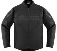 Icon Hooligan Chaqueta textil de motocicleta, negro, tamaño 3XL para Hombres