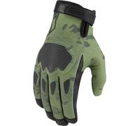 Icon Hooligan Guantes de moto, verde-multicolor, tamaño 2XL para Hombres