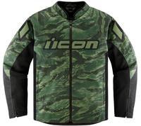 Icon Hooligan Tiger s Blood, chaqueta textil 3XL male Verde Oscuro/Oliva/Negro