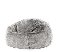 Icon Kenai Puff, Suaves y Cómodos Tela Piel Sintética Esponjosa, Puff con Relleno Includio, Butaca Dormitorio, Butaca de Salon, Mueble Ideal para Salón y Dormitorio, Gris
