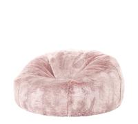 Icon Kenai Puff, Suaves y Cómodos Tela Piel Sintética Esponjosa, Puff con Relleno Includio, Butaca Dormitorio, Butaca de Salon, Mueble Ideal para Salón y Dormitorio, Rosa Claro