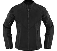 Icon Mesh AF 2023 Chaqueta textil de motocicleta para damas, negro, tamaño 3XL para Mujer