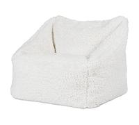 Icon Puf de Oso de Peluche para niños, Color Crema, puf Grande para niños, puf Borg Sherpa bereber de Forro Polar para niños, puf Esponjoso de Piel de Oveja sintética, decoración de guardería,