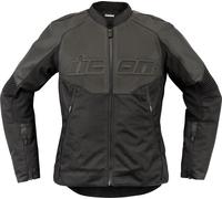 Icon Overlord3, chaqueta cuero/textil mujer S female Negro