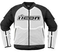 Icon Overlord3 Mesh, chaqueta textil L male Blanco/Negro