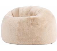 Icon Puf infantil clásico de piel sintética de conejo beige