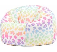 Icon Puf infantil clásico para int/ext con estampado de leopardo arcoíris