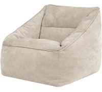Icon Puf sillón de tejido chenilla texturado beige