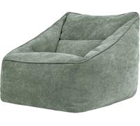 Icon Puf sillón de tela de chenilla texturizada verde salvia