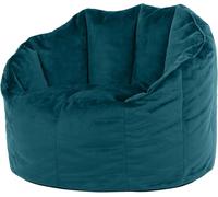 Icon Puf sillón de terciopelo azul pato