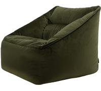Icon Puf sillón de terciopelo verde oliva