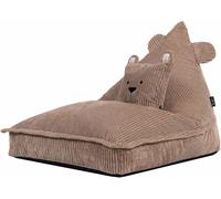 Icon Puf sillón infantil de pana con cojín, oso marrón