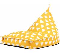 Icon Puf sillón infantil para int/ext con estampado de triángulos amarillos