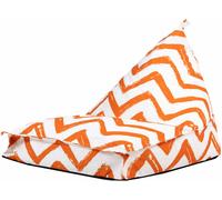 Icon Puf sillón infantil para int/ext con estampado en zigzag naranja