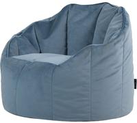 Icon Puf sillón terciopelo azul mineral