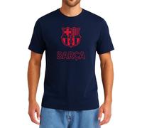 Icon Sports - Camiseta de fútbol del Barcelona FC, camiseta de manga corta unisex de algodón para adultos, con licencia oficial 94, color azul marino, talla M