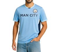 Icon Sports Camiseta de poliéster Inspirada en el Manchester City FC Game Day para Hombre, Logotipo de Man City en la Parte Delantera, M