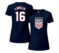 Icon Sports Camiseta para Mujer USWNT Player tee 16 Lavelle, tamaño Mediano, #16 Lavelle, M