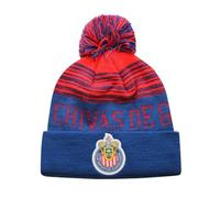Icon Sports Federacion Mexicana de Futbol Asociacion Club Deportivo Guadalajara - Chivas Mens Shade Team Pom Gorro, Rojo, OSFM
