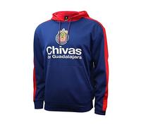 Icon Sports Federacion Mexicana de Futbol Asociacion Club Deportivo Guadalajara - Chivas - Sudadera con Capucha para Hombre, Talla pequeña, Color Azul Marino
