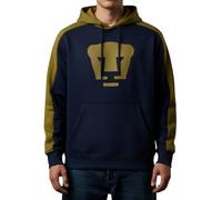 Icon Sports Federacion Mexicana de Futbol Asociacion Club Universidad Nacional A.C. - Pumas - Sudadera con Capucha para Hombre, Talla Grande, Color Azul Marino