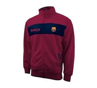 Icon Sports Full Zip Chaqueta Deportiva, FC Barcelona Rojo, L para Hombre